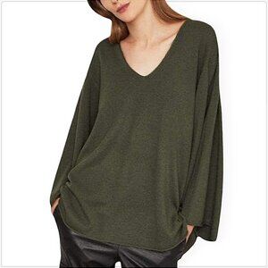 BCBGMaxazria Olive Green Masha Kimono Style Sweater Dark Fatigue Knit New M / L
